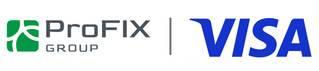 Visa and ProFIX Group logo, accepted payment partnership